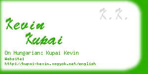 kevin kupai business card